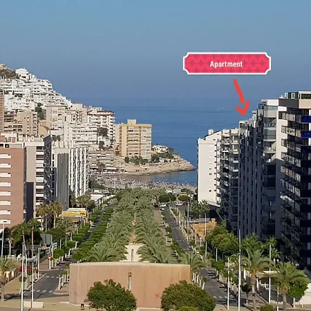 Penthouse Benidorm Cala アパート カーラ・デ・フィネストラット
